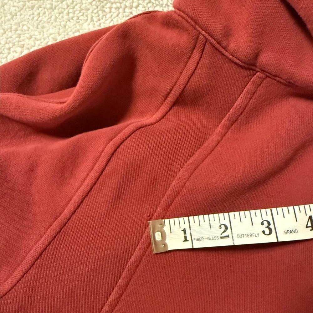 Lululemon Scuba Oversized 1/2 Zip Hoodie Sweatshirt Savannah Maroon Red Burgundy - Picture 13 of 15